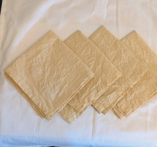 Yarrow Plant Dyed Cotton Napkins, Botanical, Yellow, 2