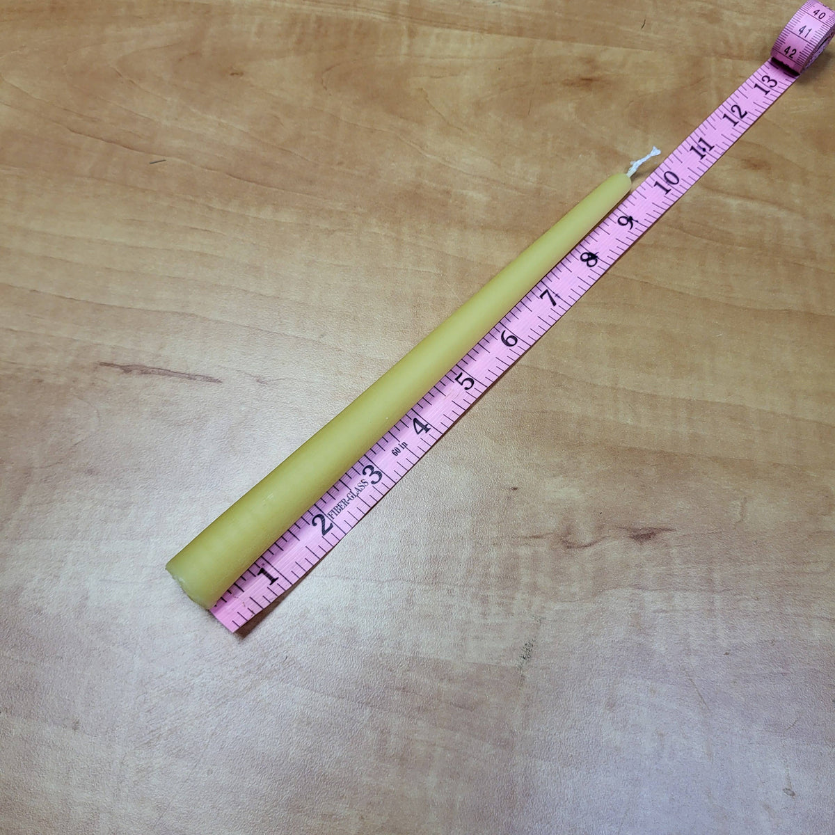Bulk Handmade 9 in pure beeswax candle stick NO LABELS: Yellow / Natural Honey